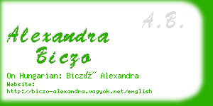 alexandra biczo business card